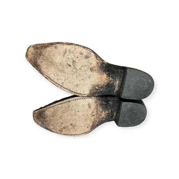 Lucchese Men’s Cowboy Boots Size 8.5 Black Good Condition Leather Crocodile - Picture 8 of 10